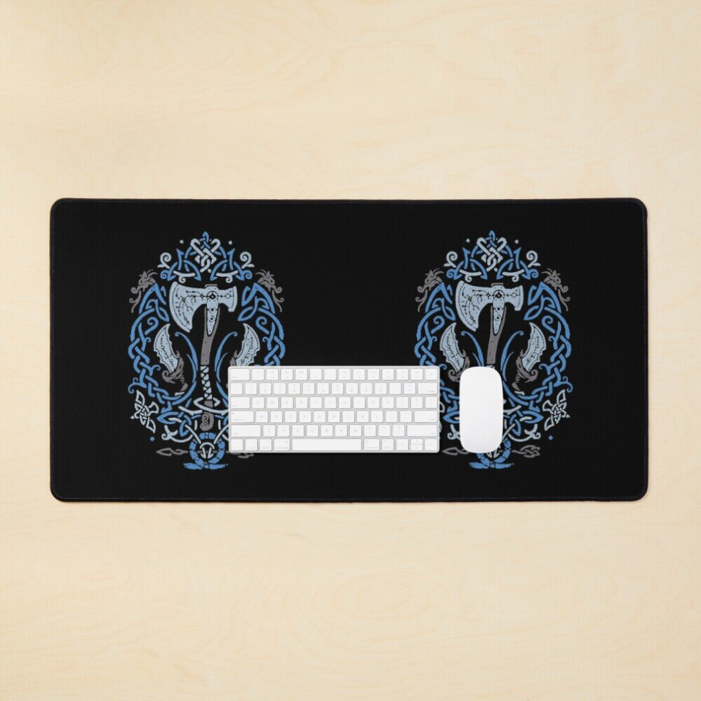 Desk Mat God Of War Ragnarok Large Gaming Mouse Pad 35X16 Inch 7802738354232