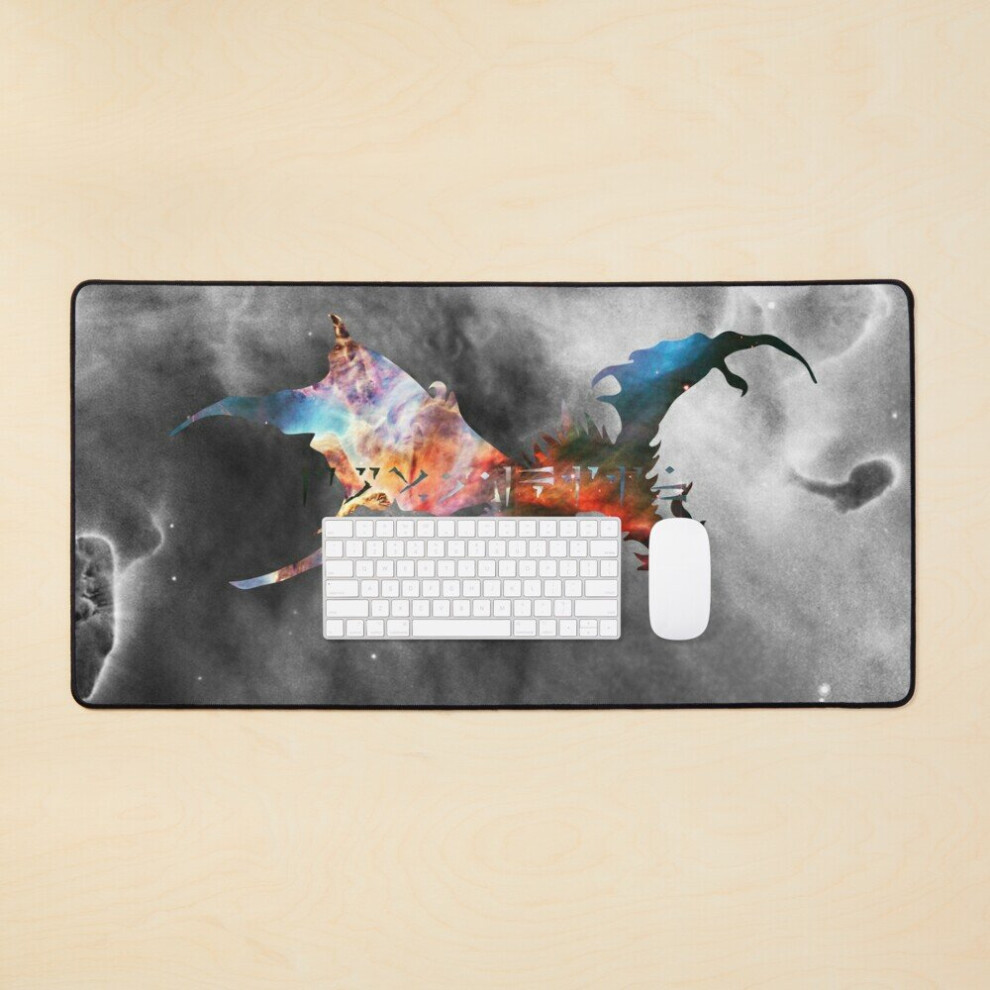 Desk Mat Aurora Borealis Dovahkiin Dovah Dragon Skyrim Elder Scrolls Online Dovahzul Large Gaming Mouse Pad 35X16 Inch 7802738363425
