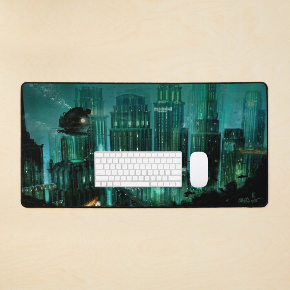 Desk Mat Bioshock Drowned Rapture Large Gaming Mouse Pad 35X16 Inch 7802738319101
