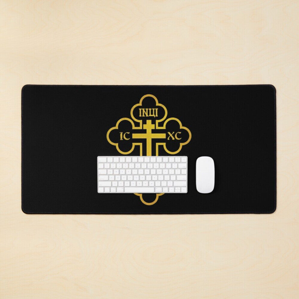 Desk Mat Russian Orthodox Cross Large Gaming Mouse Pad 35X16 Inch 7802738401684