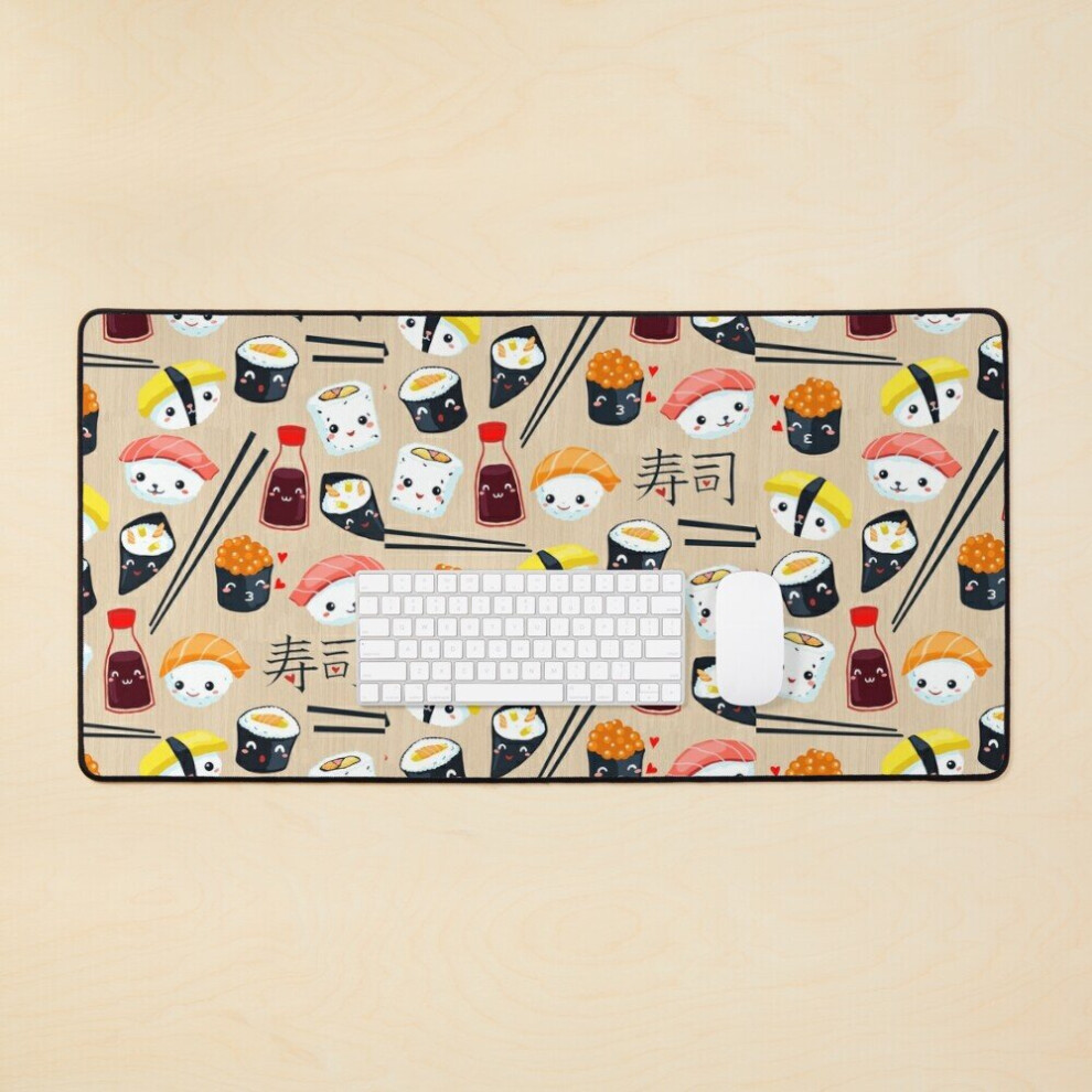 Desk Mat Kawaii Sushi Large Gaming Mouse Pad 35X16 Inch 7802738321517