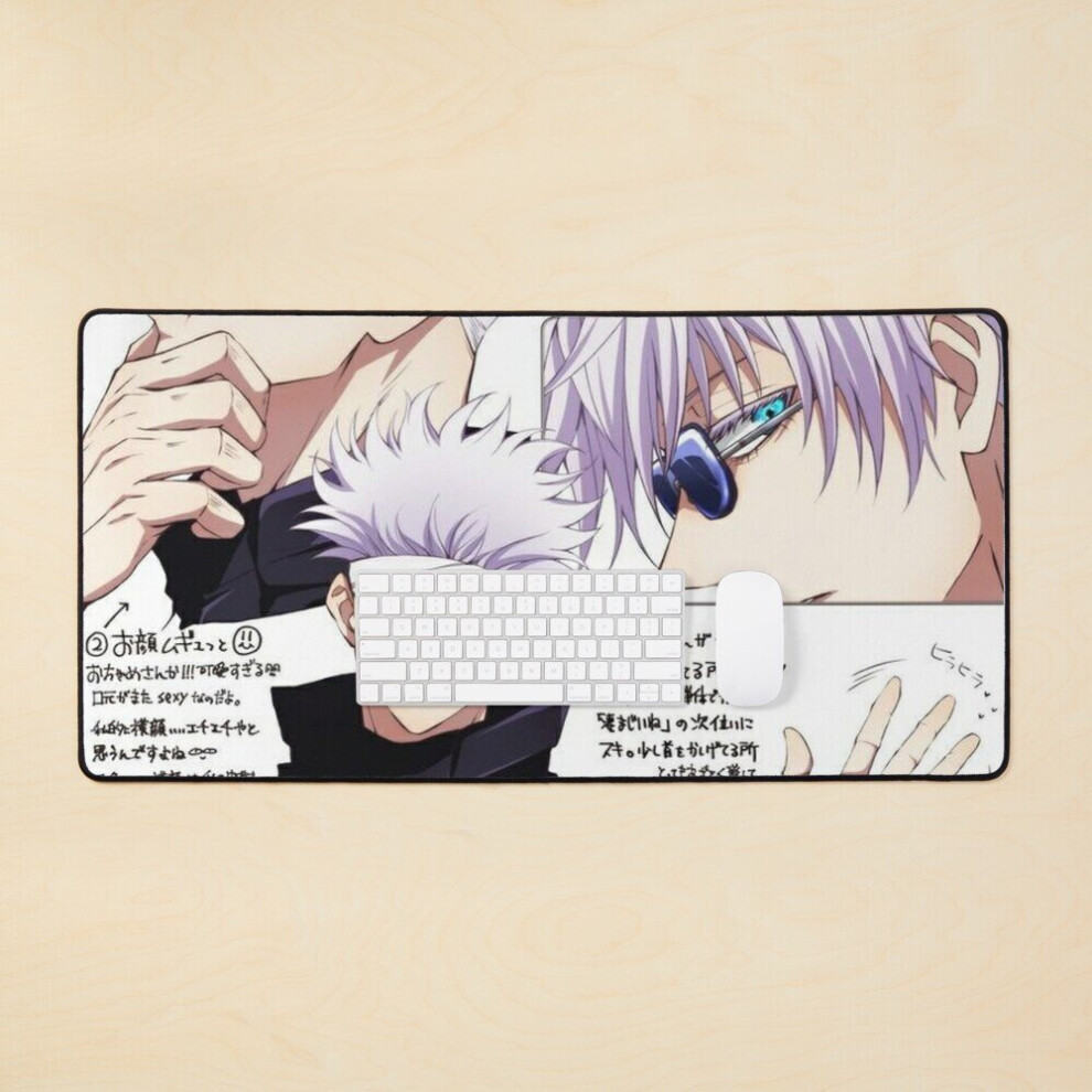Bearlad Desk Mat Jjk Gojo Saturo Large Gaming Mouse Pad 35X16 Inch