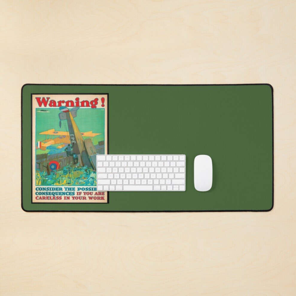 Desk Mat Careless In Your Work Large Gaming Mouse Pad 35X16 Inch 7802738347944
