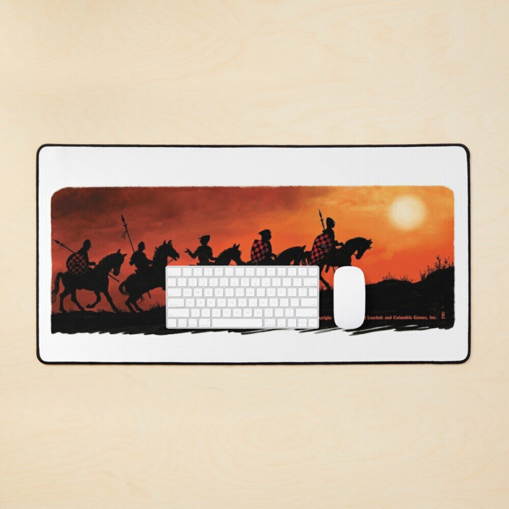 Desk Mat Knights Of The Checkered Shield Large Gaming Mouse Pad 35X16 Inch 7802738357349