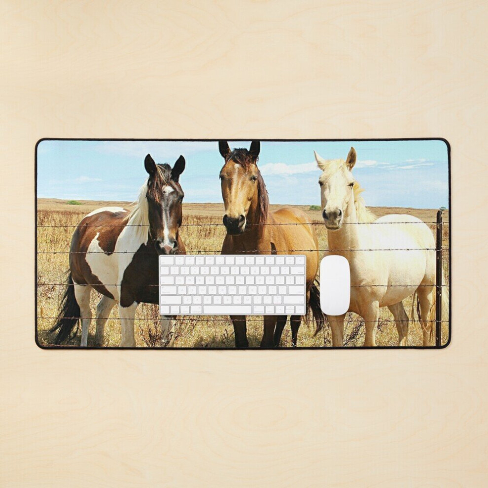 Desk Mat Horses At A Ranch Large Gaming Mouse Pad 35X16 Inch 7802738349016