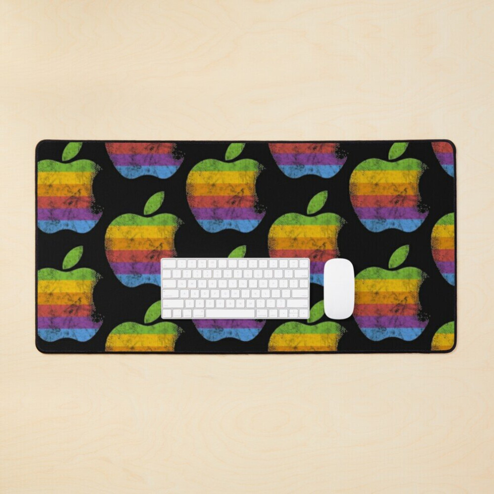 Desk Mat Apple Retro Logo Large Gaming Mouse Pad 35X16 Inch 7802738395495