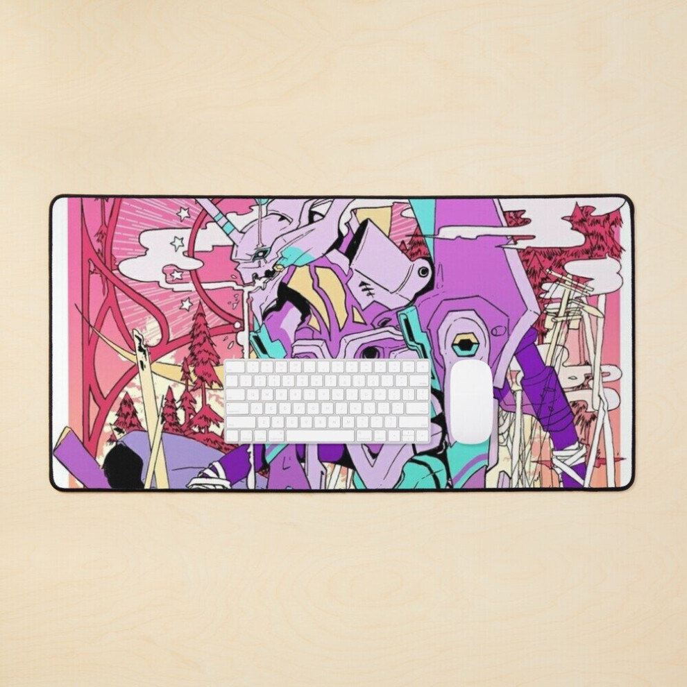 Desk Mat Evangelion Large Gaming Mouse Pad 35X16 Inch 7802738321241