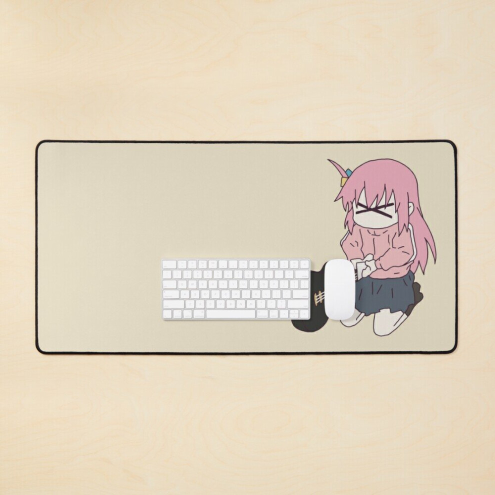 Bearlad Desk Mat Bocchi The Rock Hitori Goto Guitar Large Gaming Mouse Pad 35X16 Inch