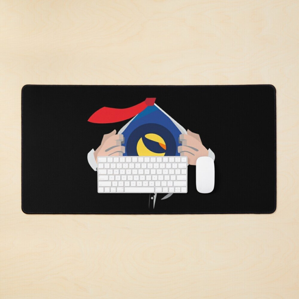 Desk Mat Terra Luna Crypto Superhero Image Large Gaming Mouse Pad 35X16 Inch 7802738398229