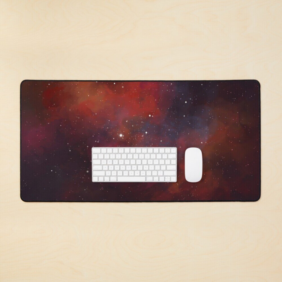 Desk Mat Space Fox Nebula Large Gaming Mouse Pad 35X16 Inch 7802738316643