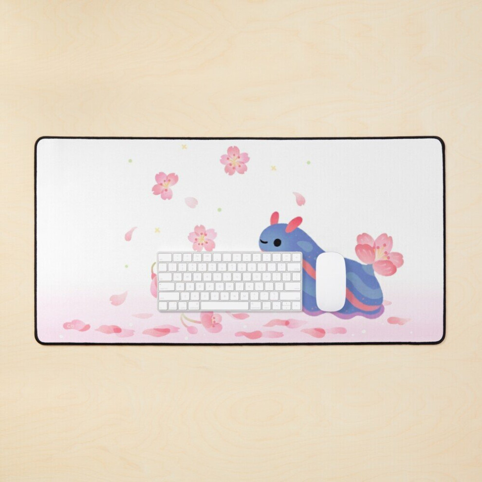 Desk Mat Cherry Blossom Slug Large Gaming Mouse Pad 35X16 Inch 7802738338348