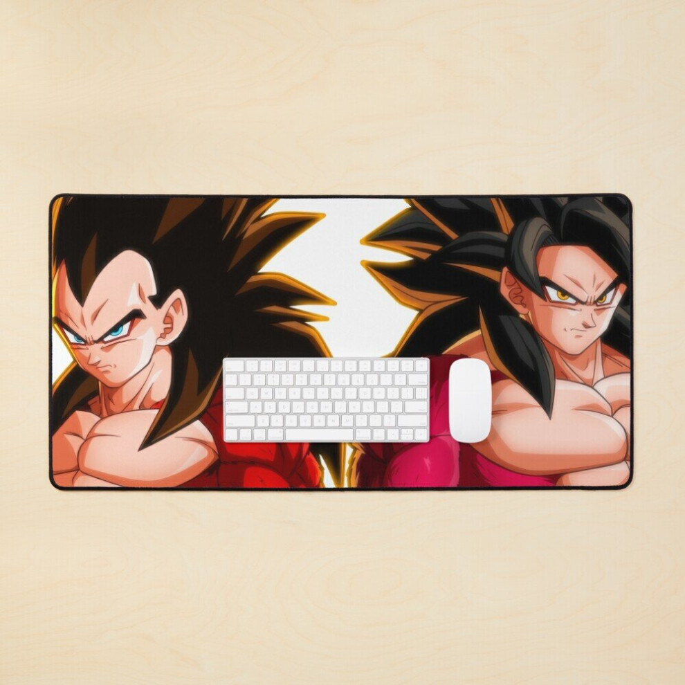 Desk Mat Goku Ssj4 Vegeta Ssj4 Dbgt Large Gaming Mouse Pad 35X16 Inch 7802738338607