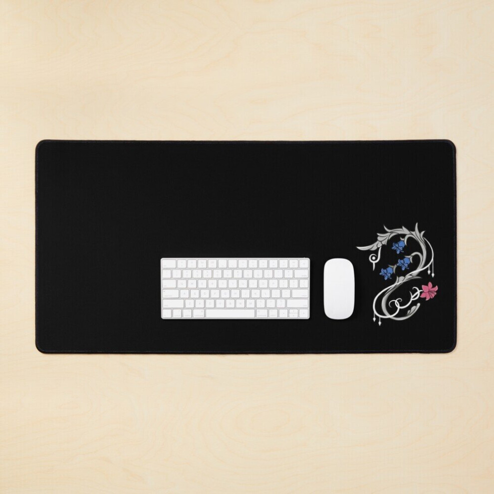 Desk Mat Mage - Lily Gauge (White) Large Gaming Mouse Pad 35X16 Inch White 7802738382068