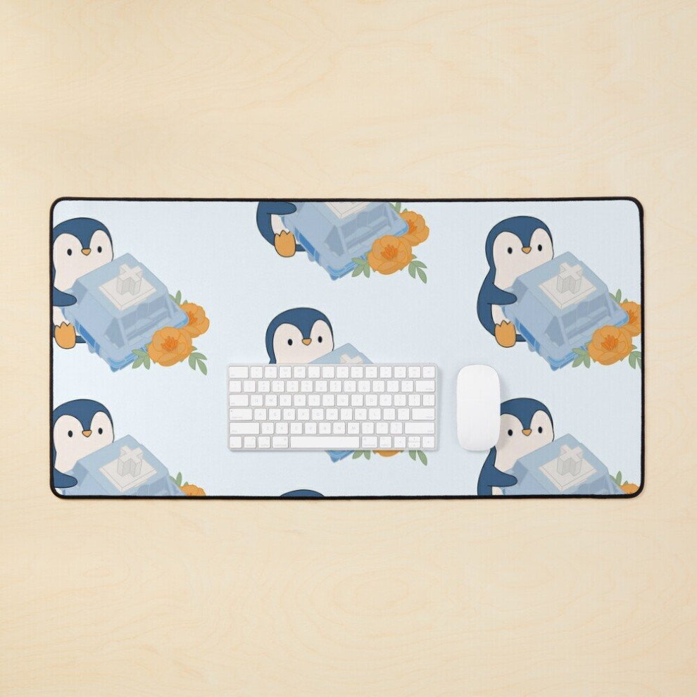 Desk Mat Penguin Mechanical Tactile Switch Large Gaming Mouse Pad 35X16 Inch 7802738358506