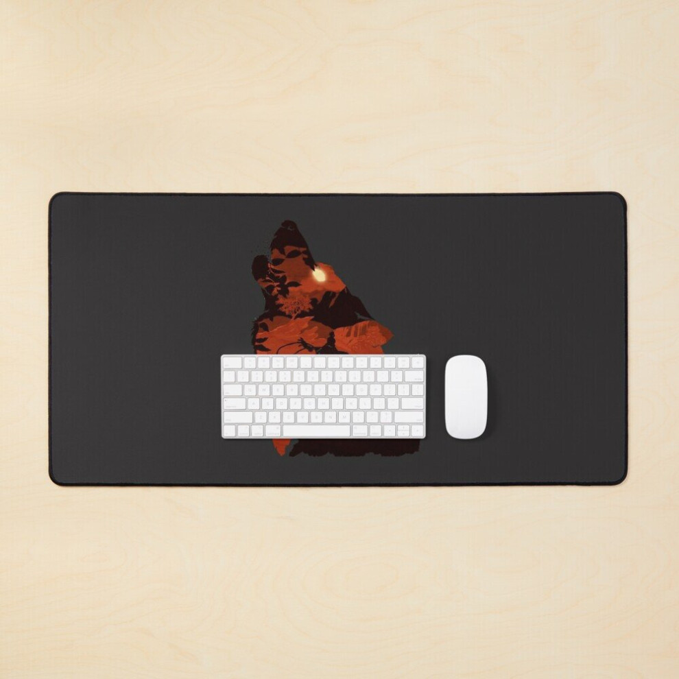 Desk Mat Sekiro - One Armed Wolf (Red) Large Gaming Mouse Pad 35X16 Inch Red 7802738381191