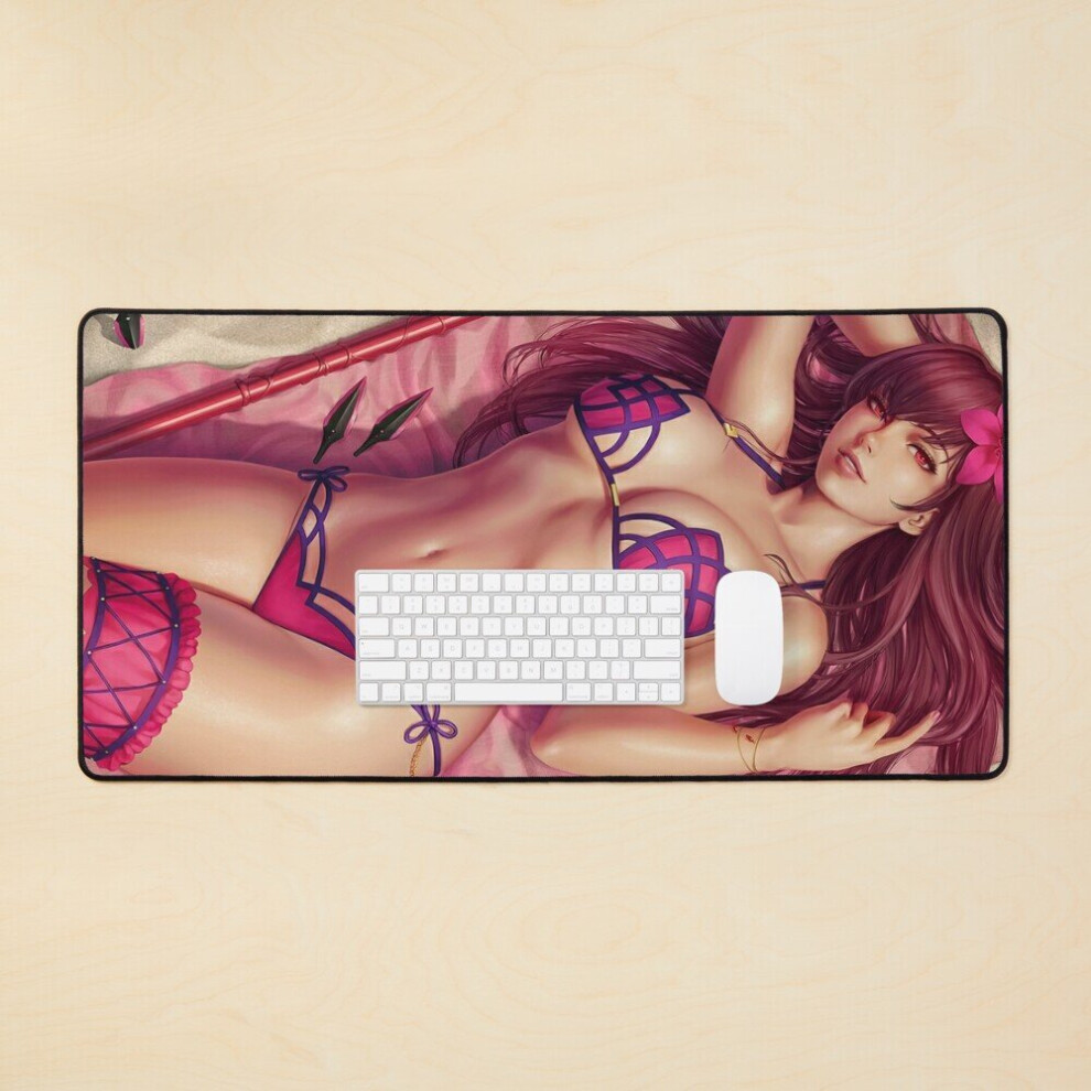 Desk Mat Hot Scathach Bikini Fate Grand Order Large Gaming Mouse Pad 35X16 Inch 7802738360462