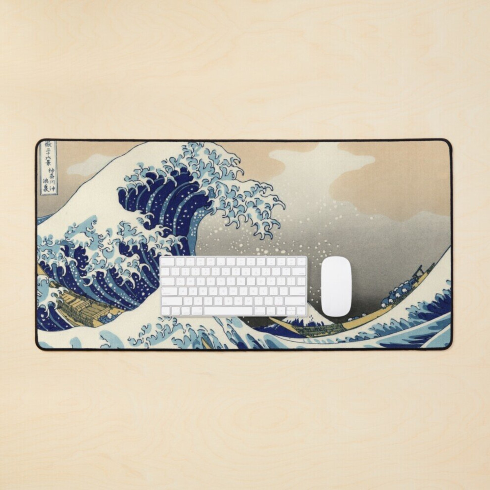 Desk Mat The Great Wave Off Kanagawa Large Gaming Mouse Pad 35X16 Inch 7802738359510