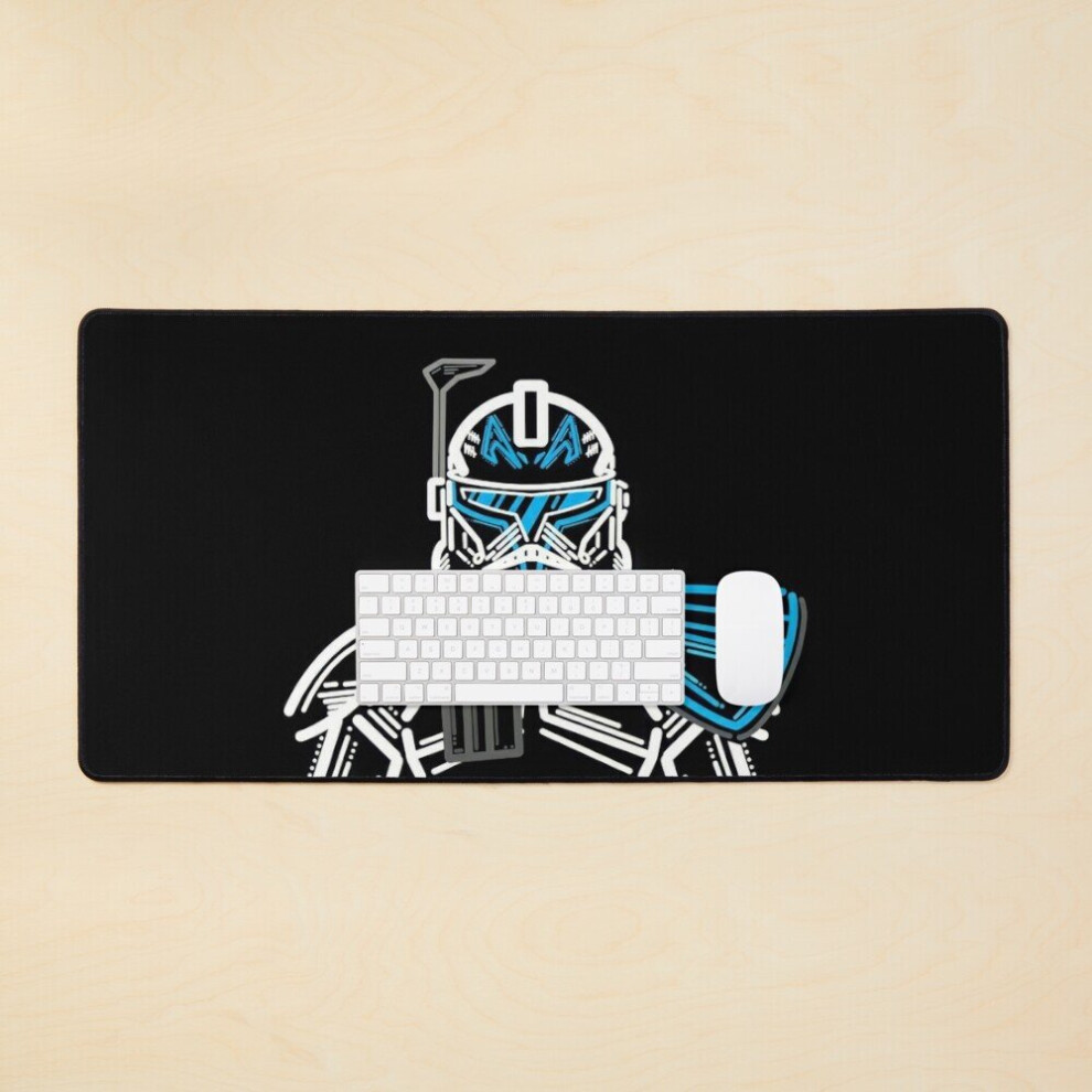 Desk Mat Sw Cw Captain Rex Minimalist Art Large Gaming Mouse Pad 35X16 Inch 7802738353235