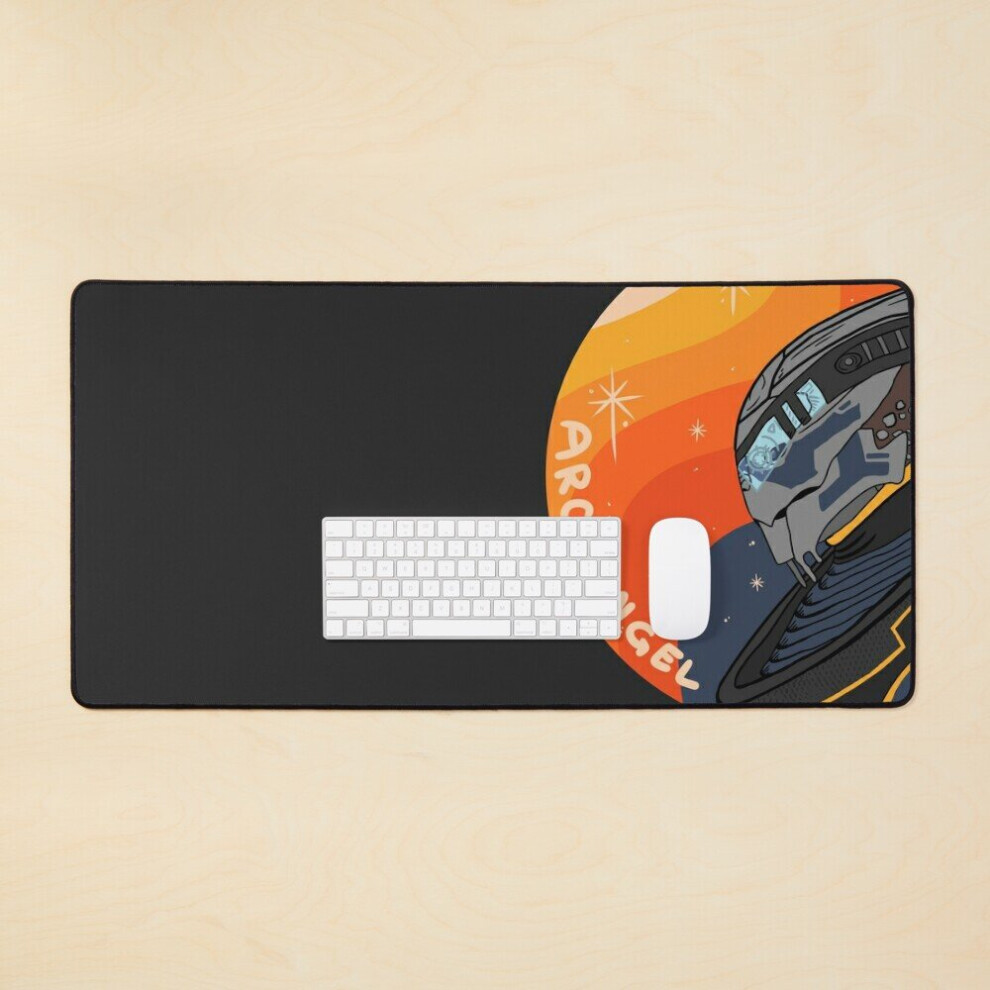 Desk Mat Retro Archangel Alt Outline Large Gaming Mouse Pad 35X16 Inch 7802738386707