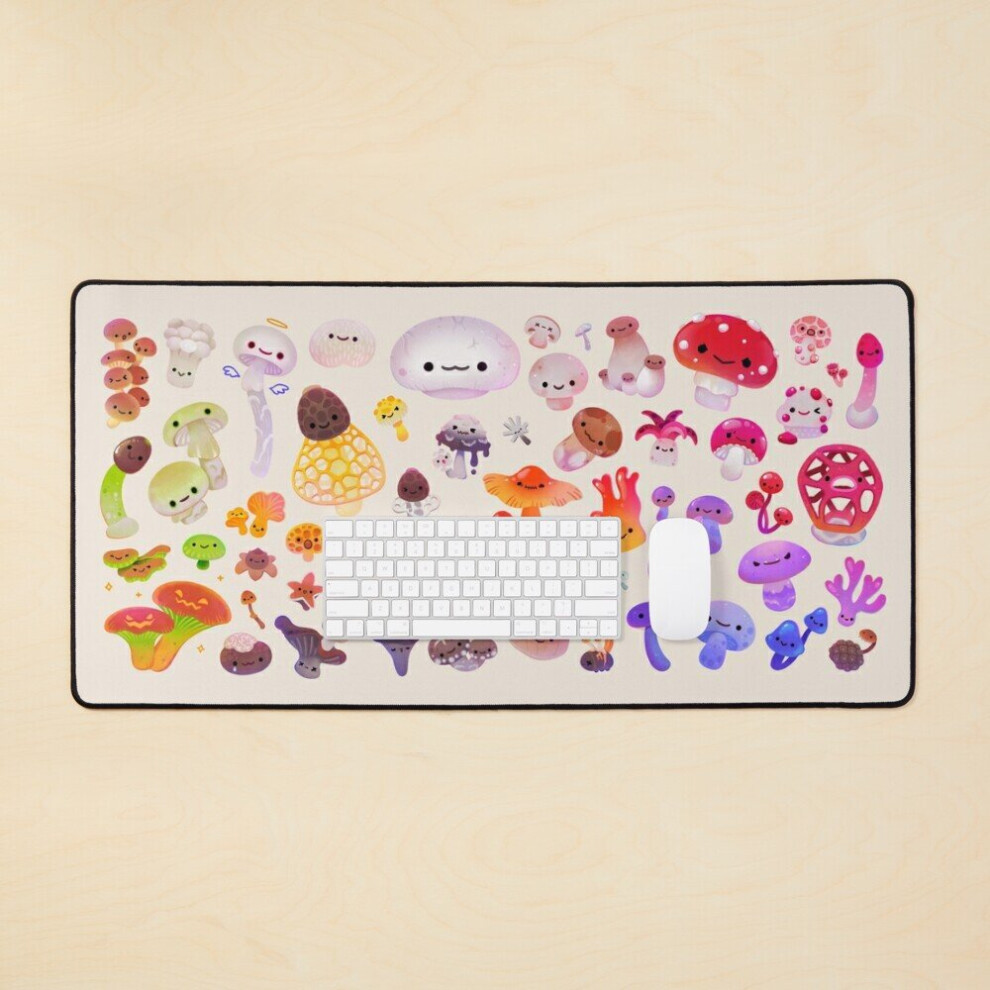 Desk Mat Mushroom - Large Gaming Mouse Pad 35X16 Inch Light 7802738324259