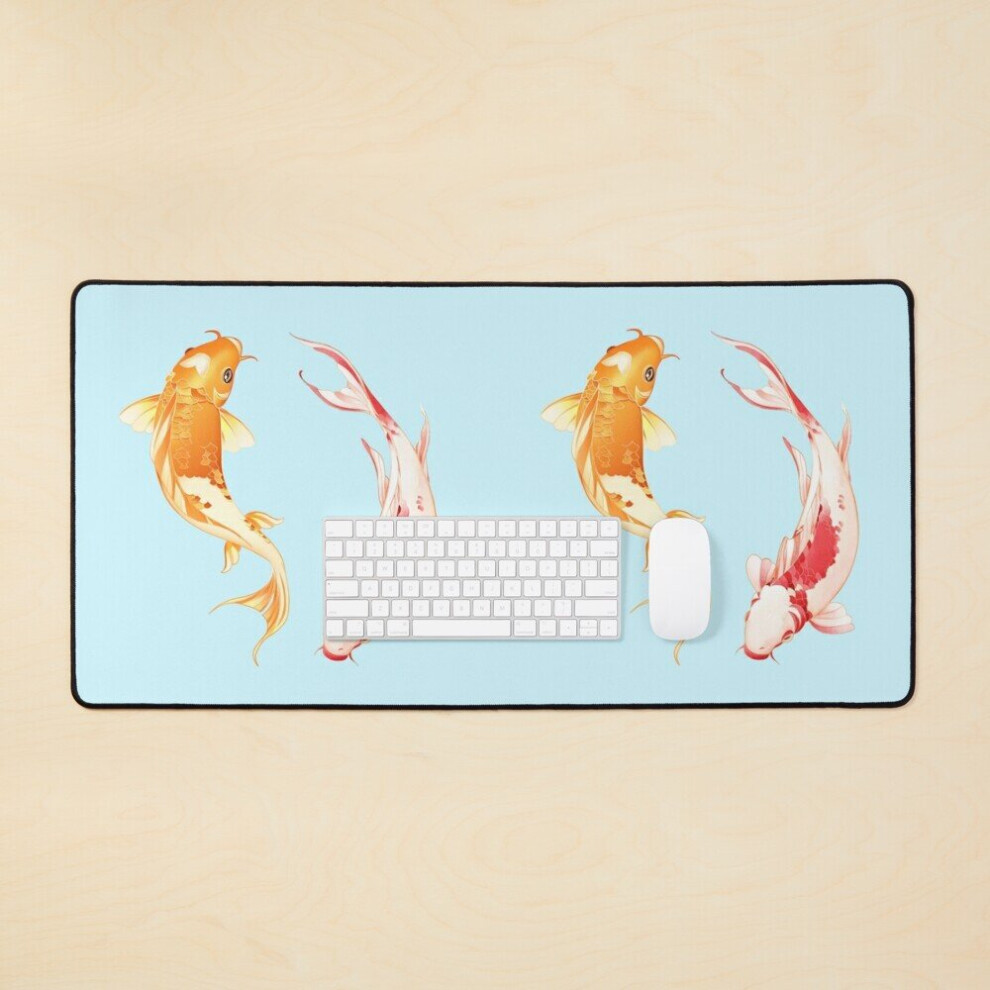 Desk Mat Aesthetic Koi Fish Large Gaming Mouse Pad 35X16 Inch 7802738388411