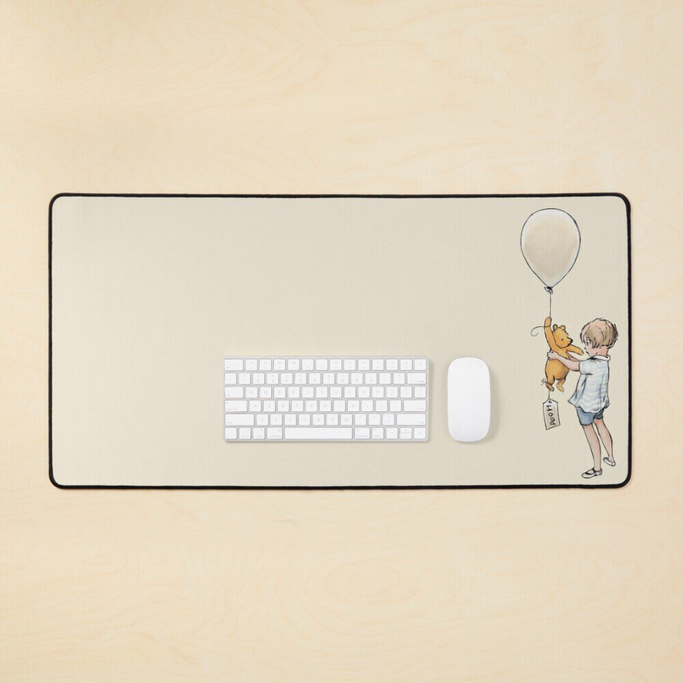 Desk Mat Classic Winnie The Pooh - Christopher Robin And Pooh Large Gaming Mouse Pad 35X16 Inch 7802738375725