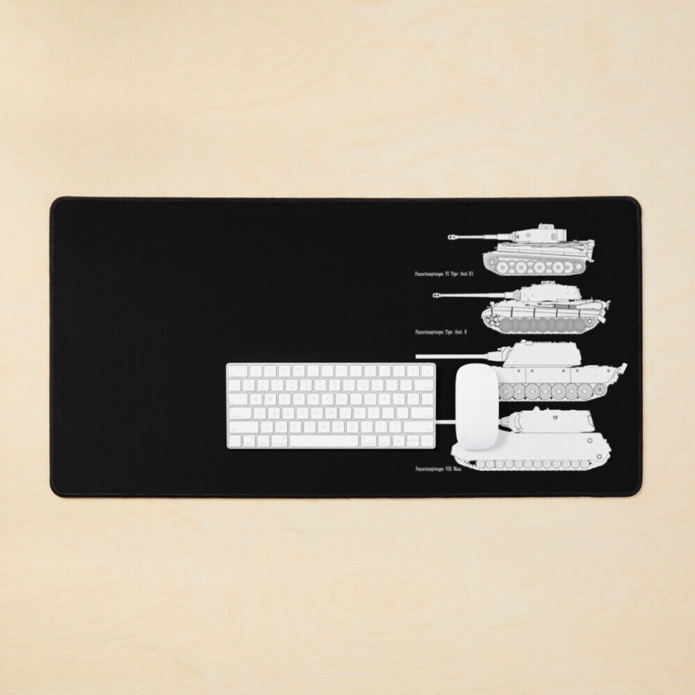 Desk Mat I Like German Heavy Tanks Large Gaming Mouse Pad 35X16 Inch 7802738334258