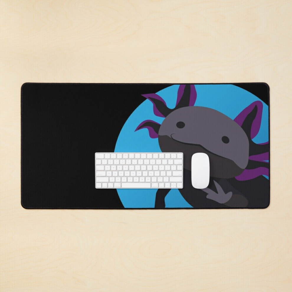 Desk Mat Axolotl Cool Large Gaming Mouse Pad 35X16 Inch Black 7802738338997