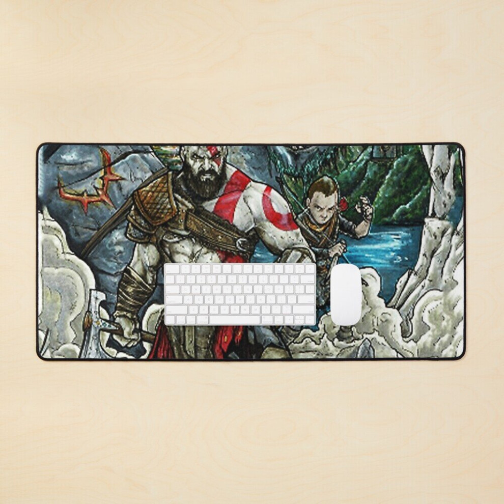 Desk Mat God Of War Large Gaming Mouse Pad 35X16 Inch 7802738349481