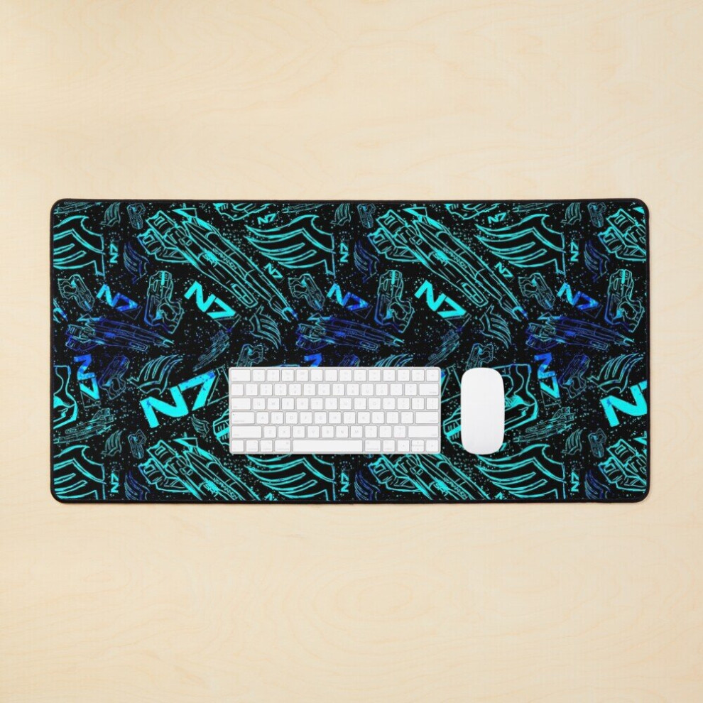 Desk Mat Paragon Shepard Pattern Effect Mass Gaming Gamer Sci-Fi Large Gaming Mouse Pad 35X16 Inch 7802738313604