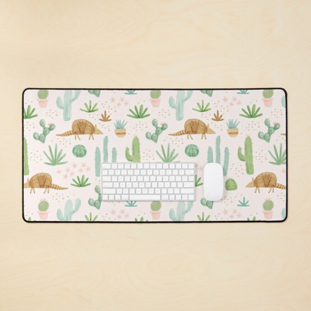 Desk Mat Armadillos In The Desert Large Gaming Mouse Pad 35X16 Inch 7802738341300