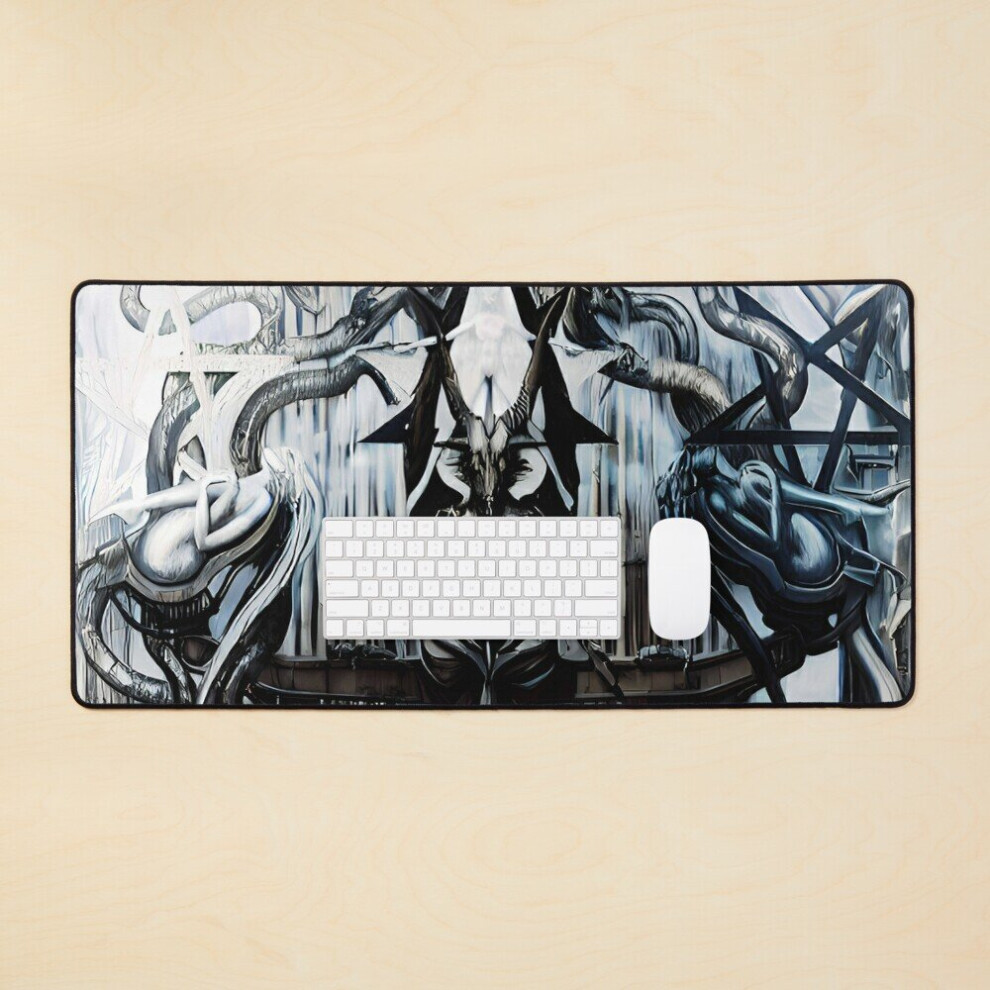 Desk Mat Necronomicon Hr Giger Large Gaming Mouse Pad 35X16 Inch 7802738346862