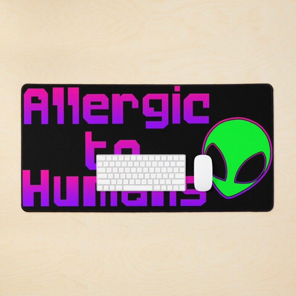 Desk Mat Allergic To Humans Large Gaming Mouse Pad 35X16 Inch 7802738403497