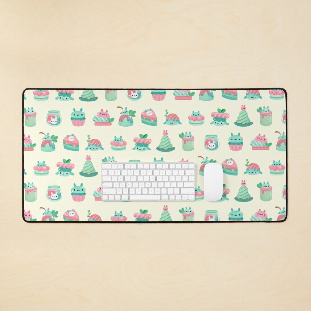 Desk Mat Choco Mint Rabbit Large Gaming Mouse Pad 35X16 Inch 7802738351125
