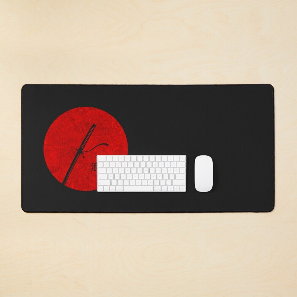 Desk Mat Ronin Japan Samurai Flag Large Gaming Mouse Pad 35X16 Inch 7802738319262