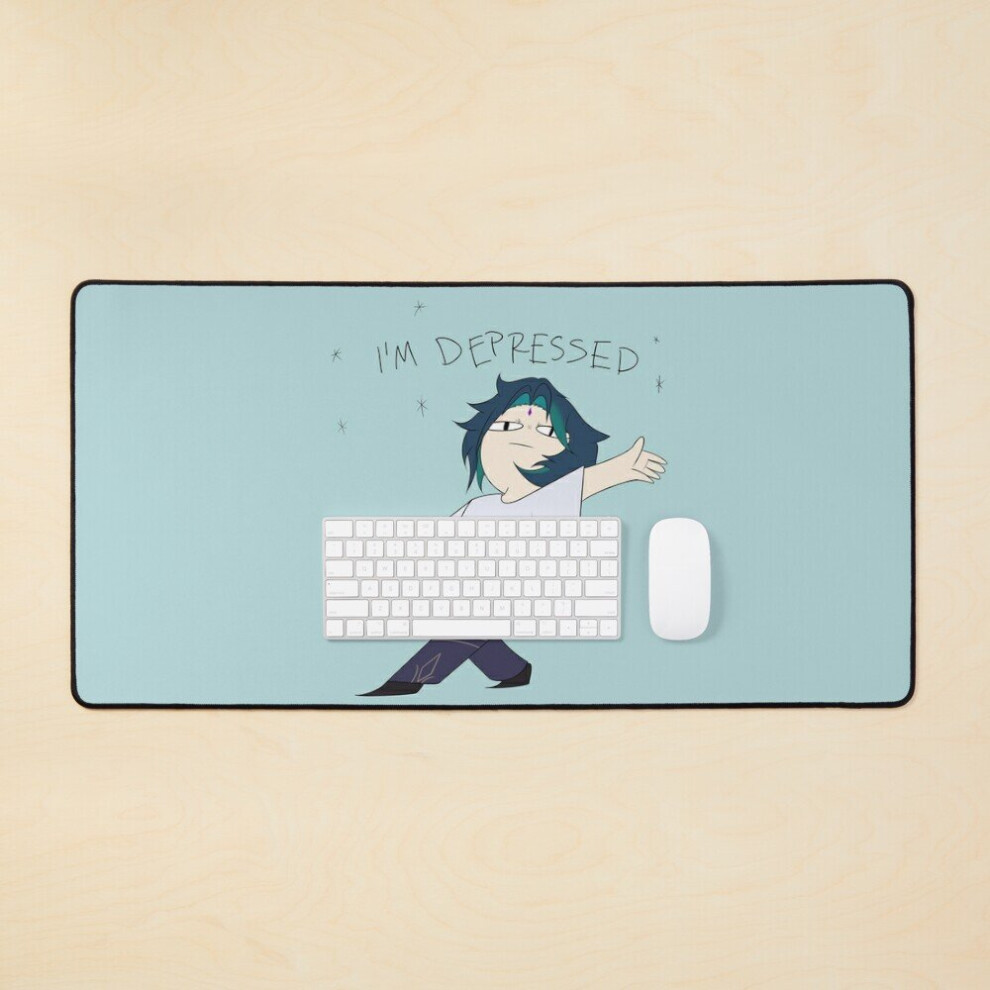 Desk Mat Xiao Genshin Meme Large Gaming Mouse Pad 35X16 Inch 7802738339284