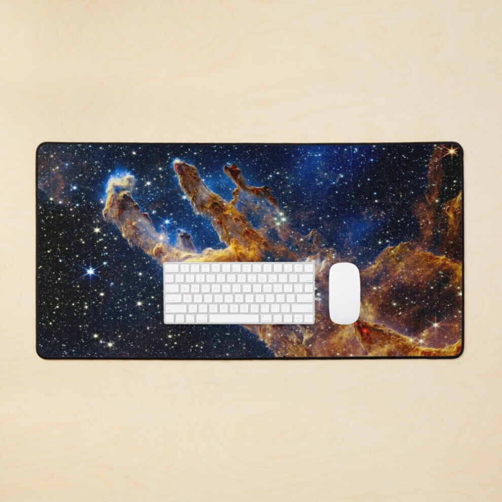 Desk Mat Webb Telescope Pillars Of Creation Enhanced Large Gaming Mouse Pad 35X16 Inch 7802738340723