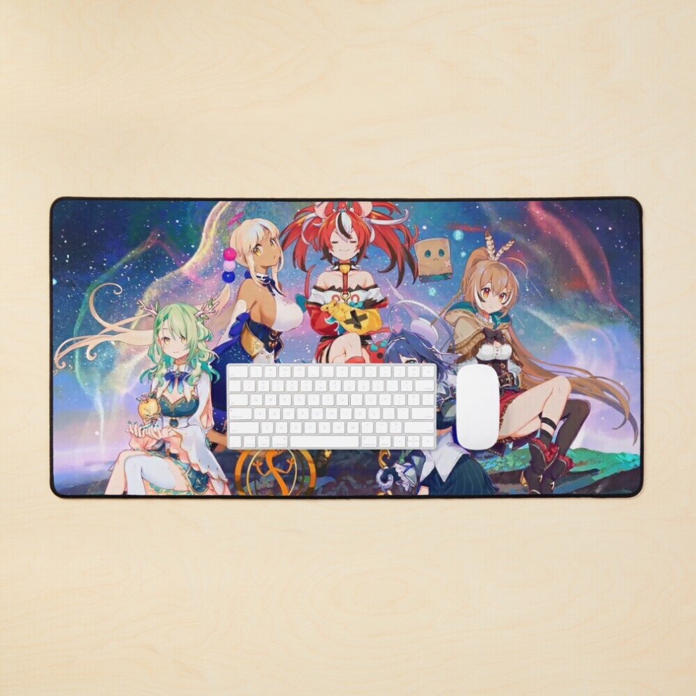 Desk Mat Hololive En 2Nd Gen - The Council Large Gaming Mouse Pad 35X16 Inch 7802738313703