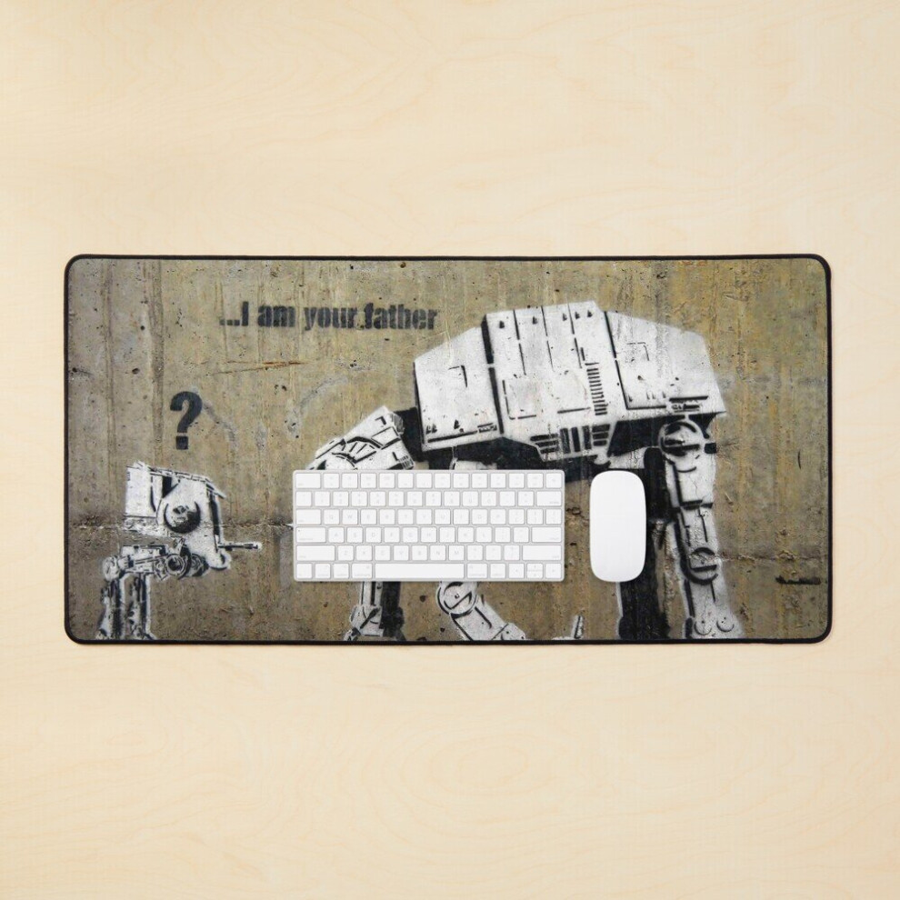 Desk Mat Banksy I Am Your Father? Large Gaming Mouse Pad 35X16 Inch 7802738356809