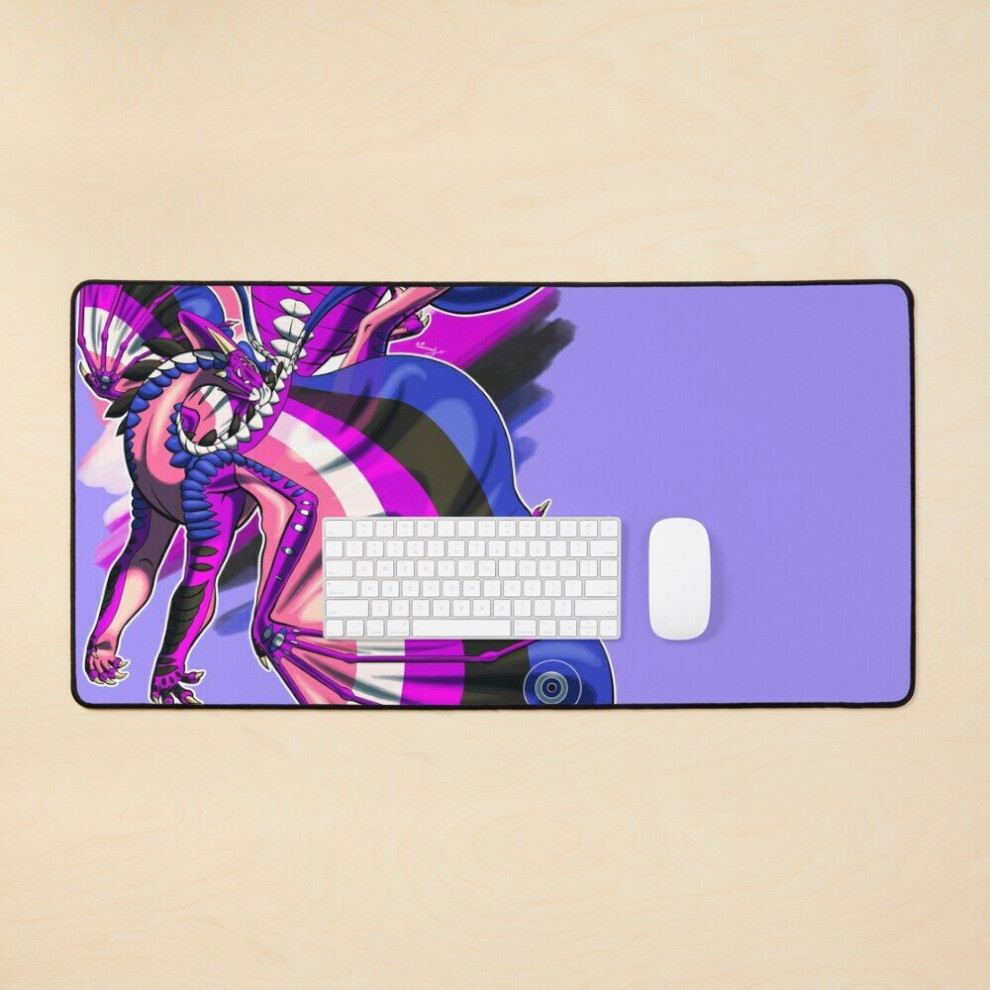 Desk Mat Genderfluid Pride Dragon Large Gaming Mouse Pad 35X16 Inch 7802738390278