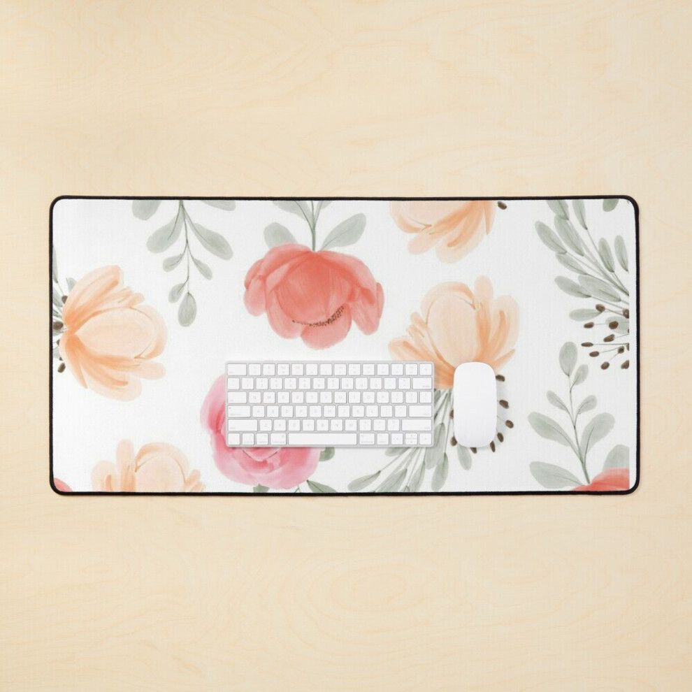 Desk Mat Rose Peony Large Gaming Mouse Pad 35X16 Inch 7802738380279