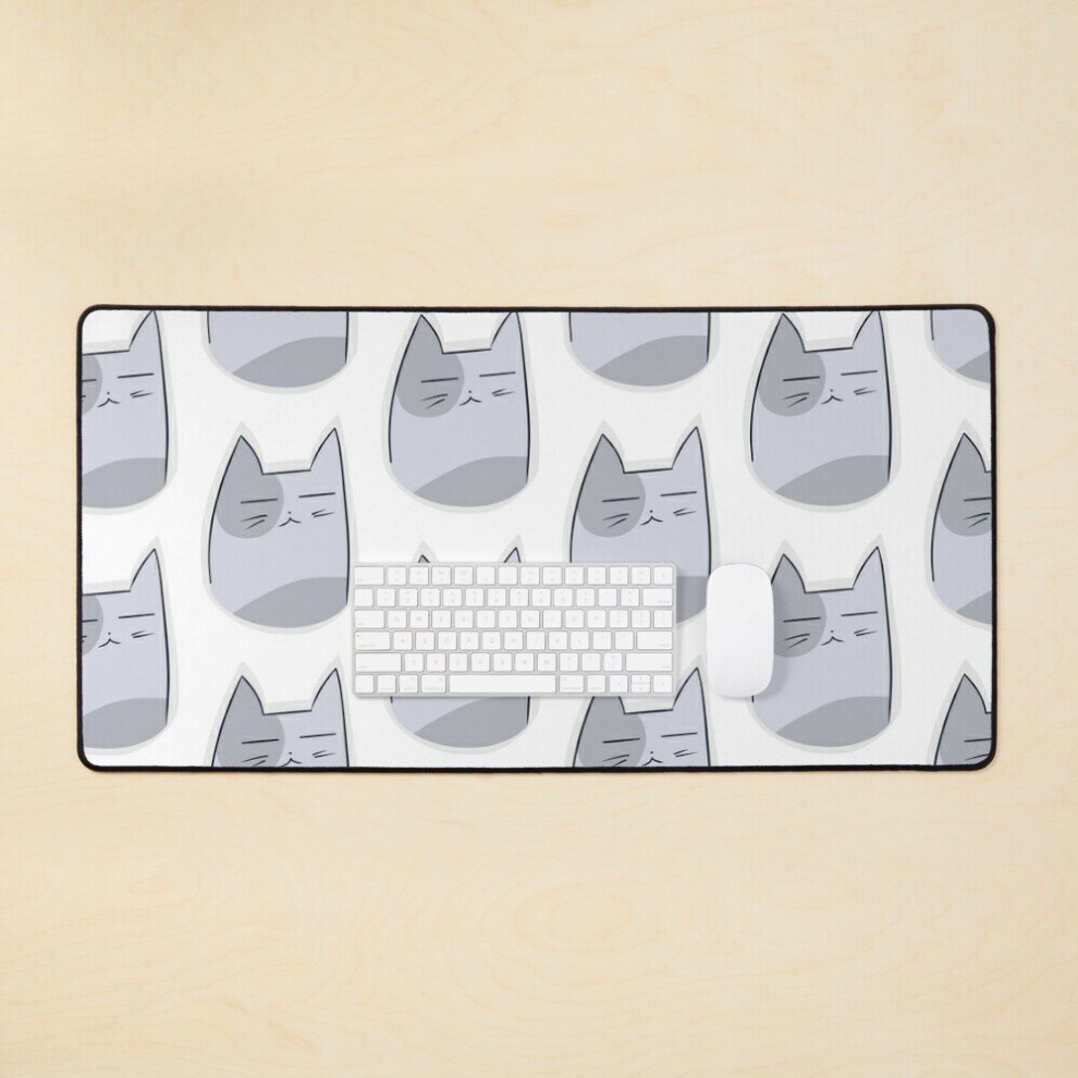 Desk Mat Sleepy Kitty Large Gaming Mouse Pad 35X16 Inch 7802738344639