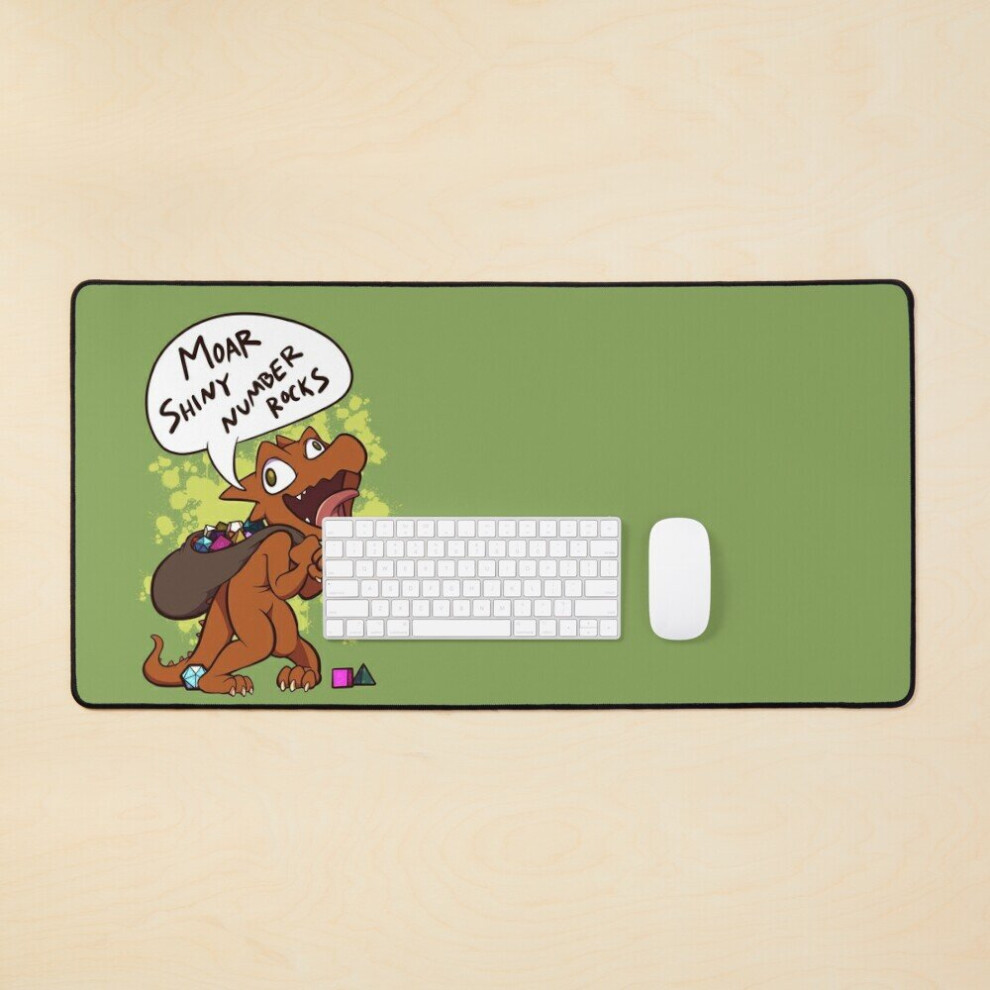 Desk Mat Moar Shiny Number Rocks Large Gaming Mouse Pad 35X16 Inch 7802738326734