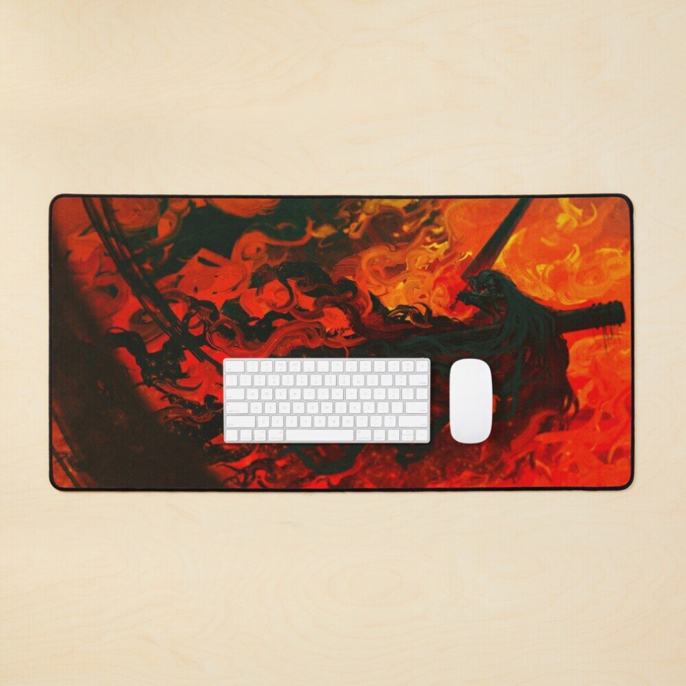Desk Mat In Flames Large Gaming Mouse Pad 35X16 Inch 7802738324228