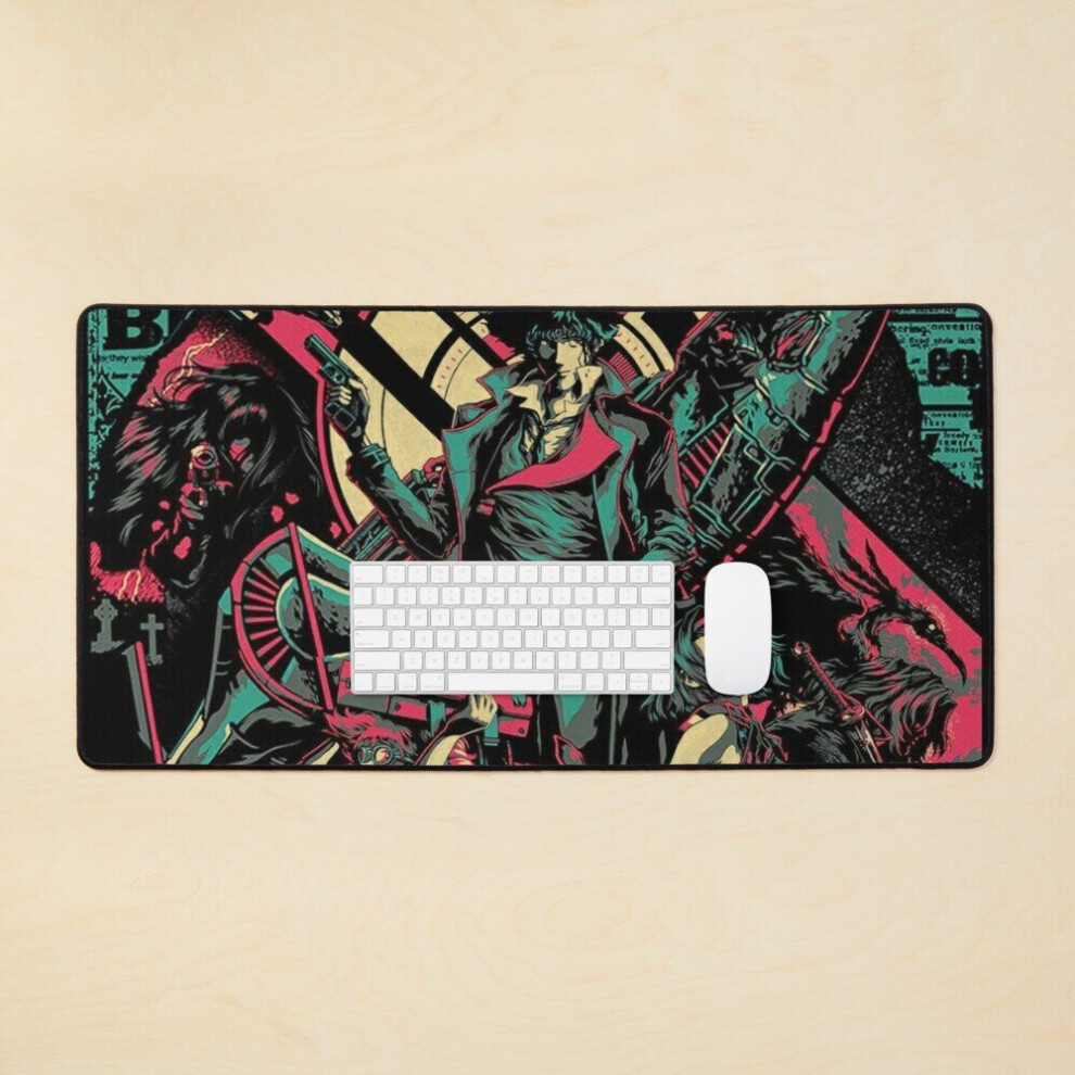 Desk Mat Cowboy Bebop Large Gaming Mouse Pad 35X16 Inch 7802738314038