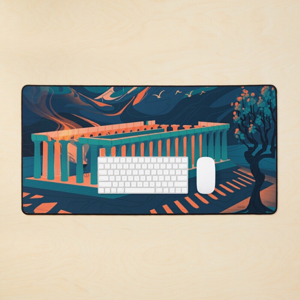 Desk Mat Temple Of Apollo At Bassae Large Gaming Mouse Pad 35X16 Inch 7802738404104