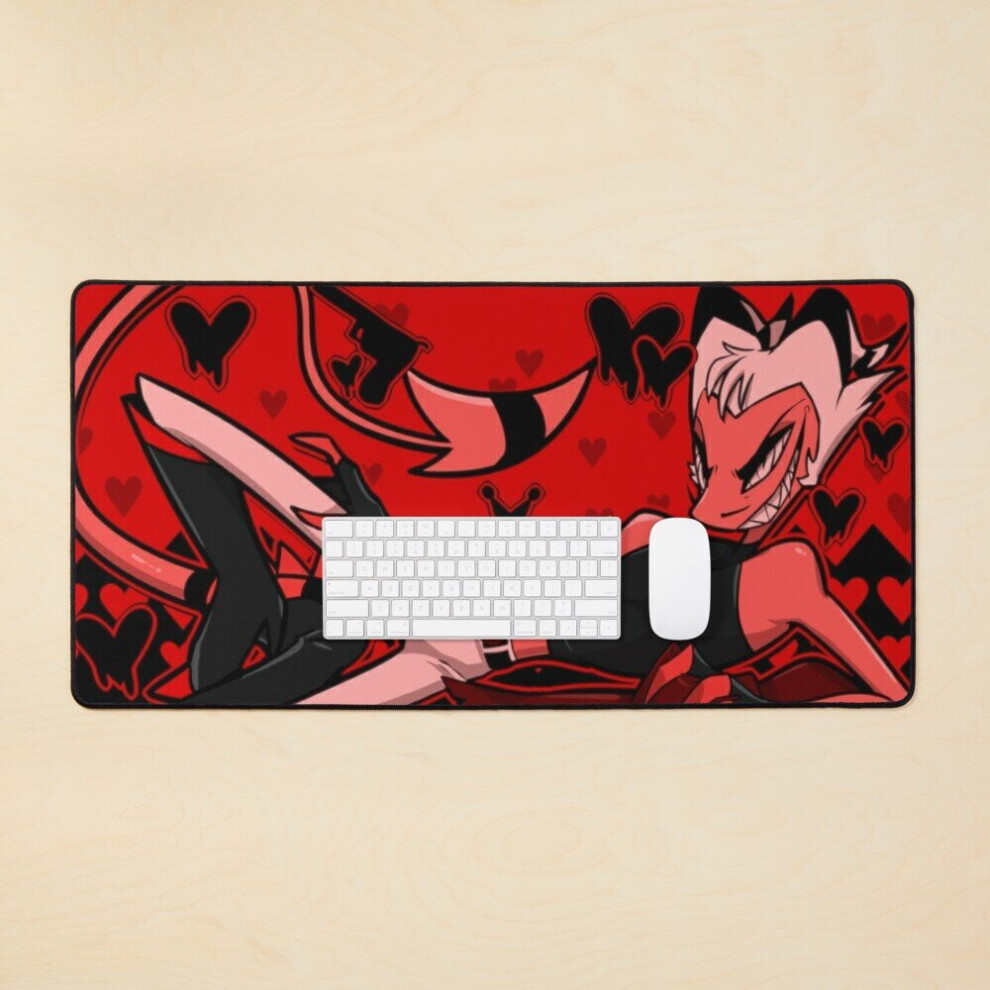 Desk Mat Striker Valentine's Day Pinup Large Gaming Mouse Pad 35X16 Inch 7802738319293