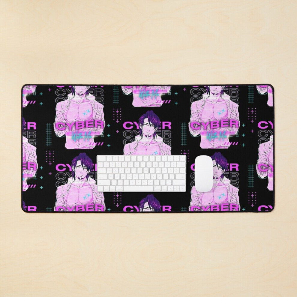 Desk Mat Cyber With Me Vaporwave Large Gaming Mouse Pad 35X16 Inch 7802738368062