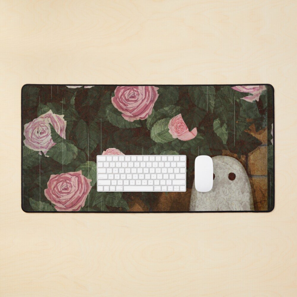 Desk Mat Rose Ghost Large Gaming Mouse Pad 35X16 Inch 7802738394535