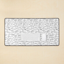 Desk Mat Repeatable seamless math pattern Large Gaming Mouse Pad 35x16 inch